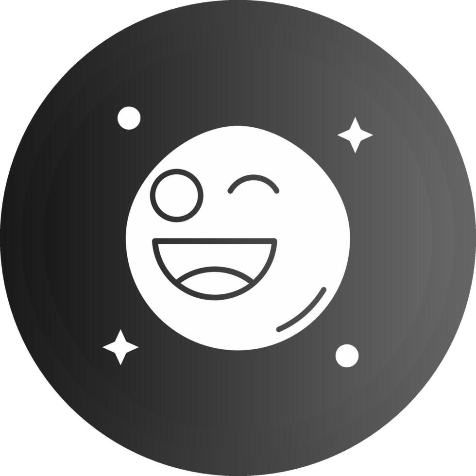 Wink Solid black Icon vector