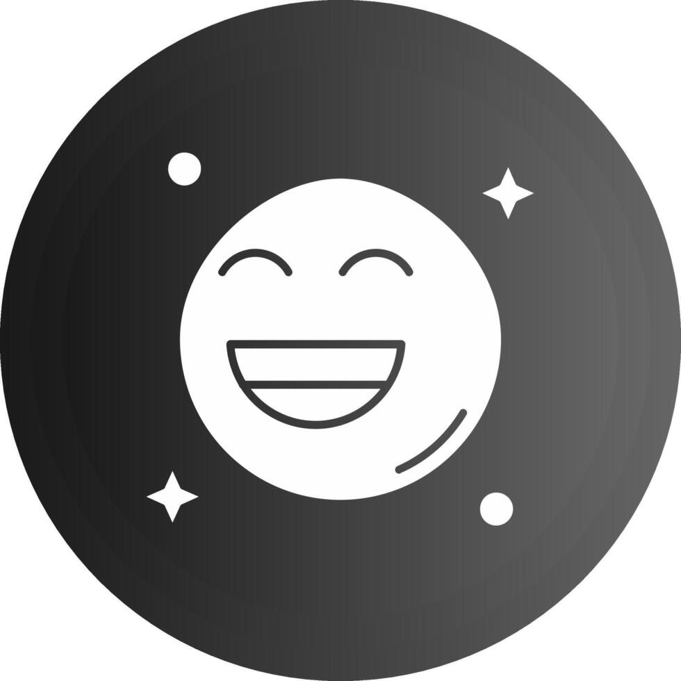 sonrisa sólido negro icono vector