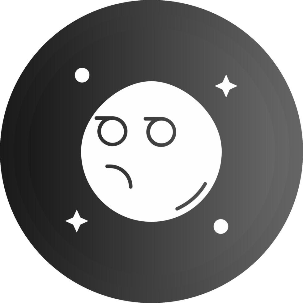 Suspicious Solid black Icon vector