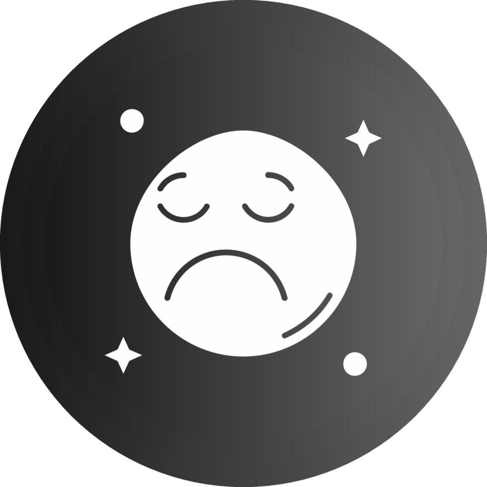 Sad Solid black Icon vector
