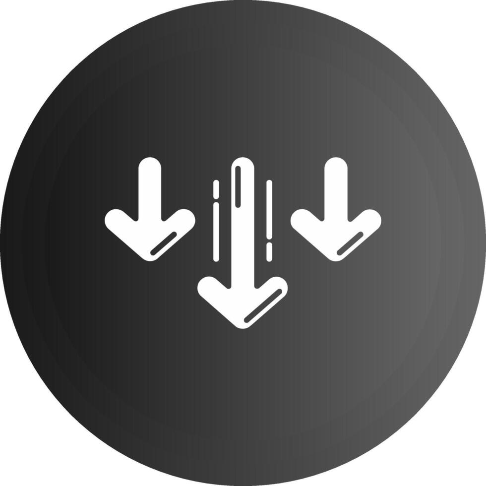 Decrease Solid black Icon vector