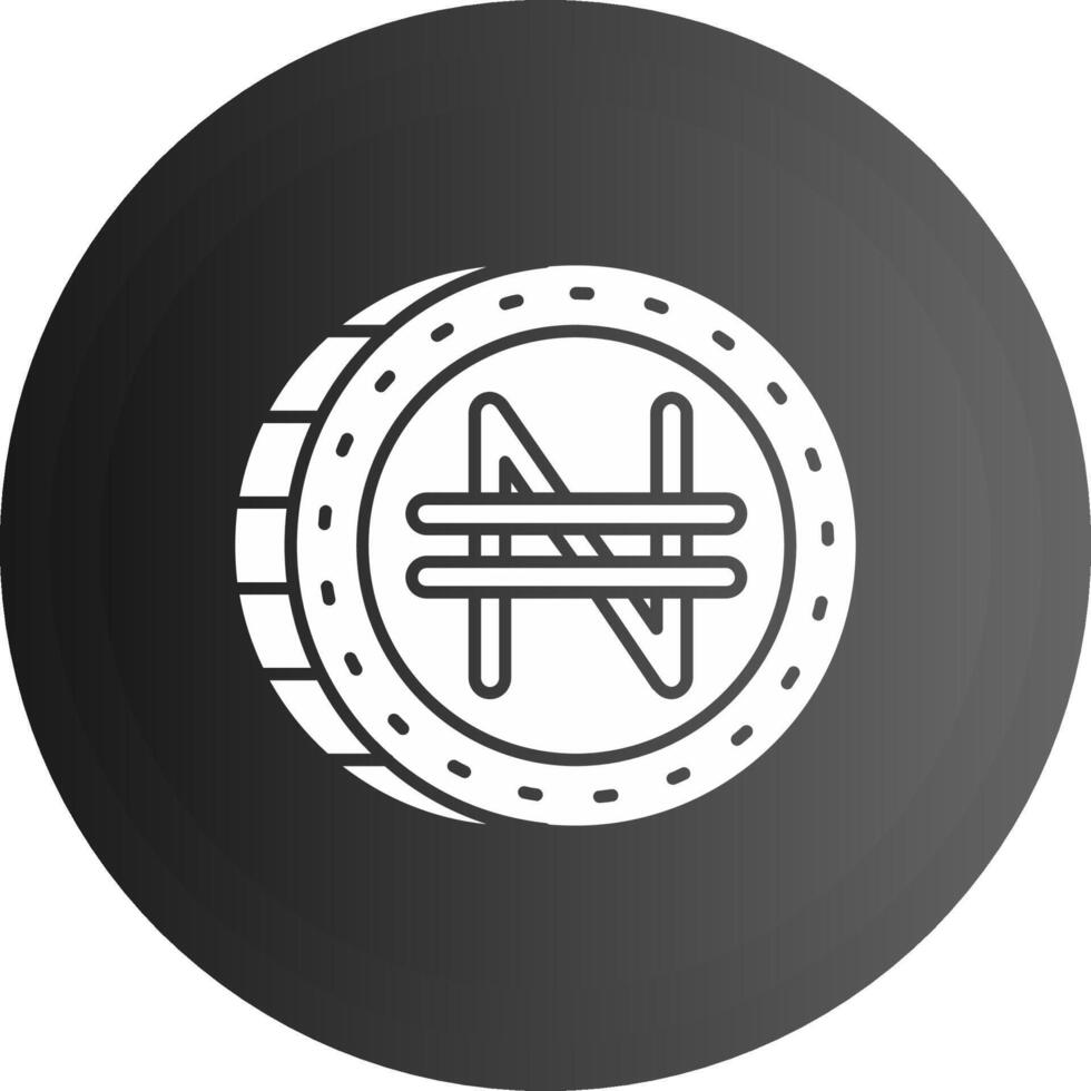 Namecoin sólido negro icono vector