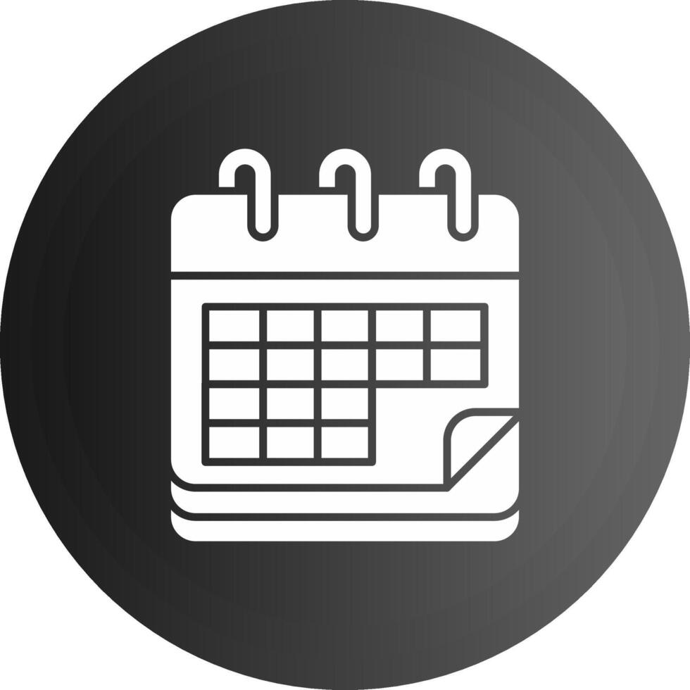 Calendar Solid black Icon vector