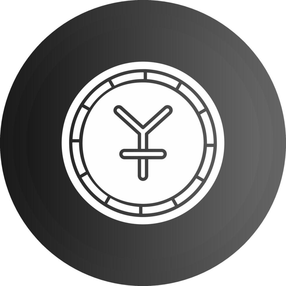Yen Solid black Icon vector