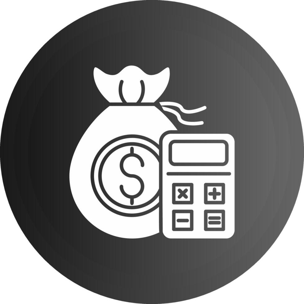 Budget Solid black Icon vector