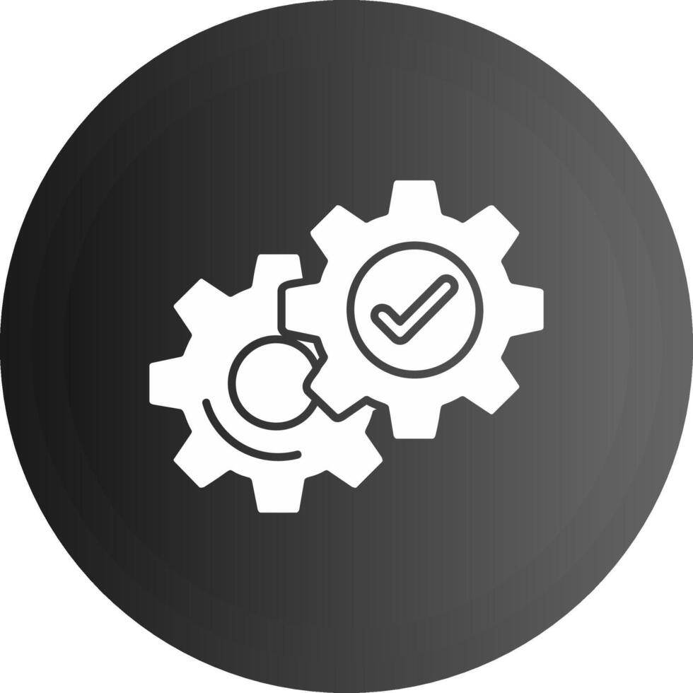 Setting Solid black Icon vector