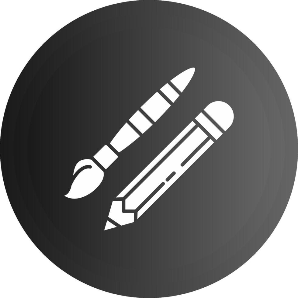 Drawing tools Solid black Icon vector
