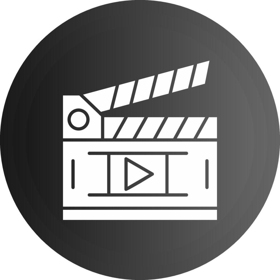 Movie Solid black Icon vector