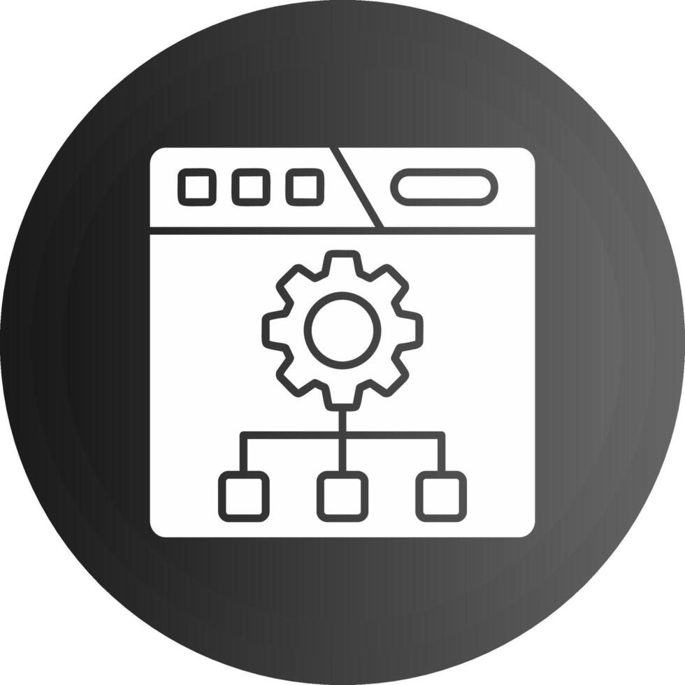 Setting Solid black Icon vector