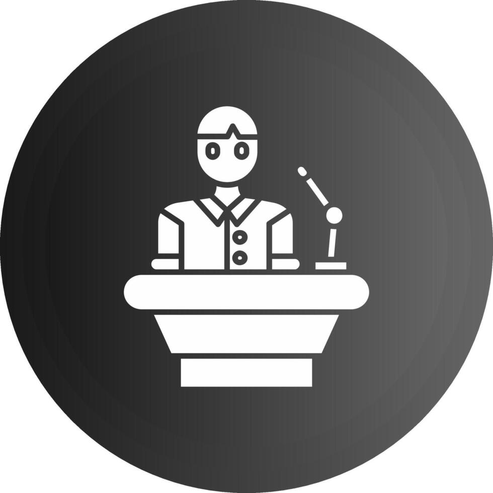 Lecturer Solid black Icon vector
