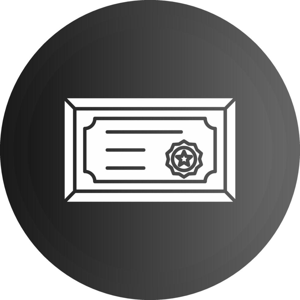 Certificate Solid black Icon vector