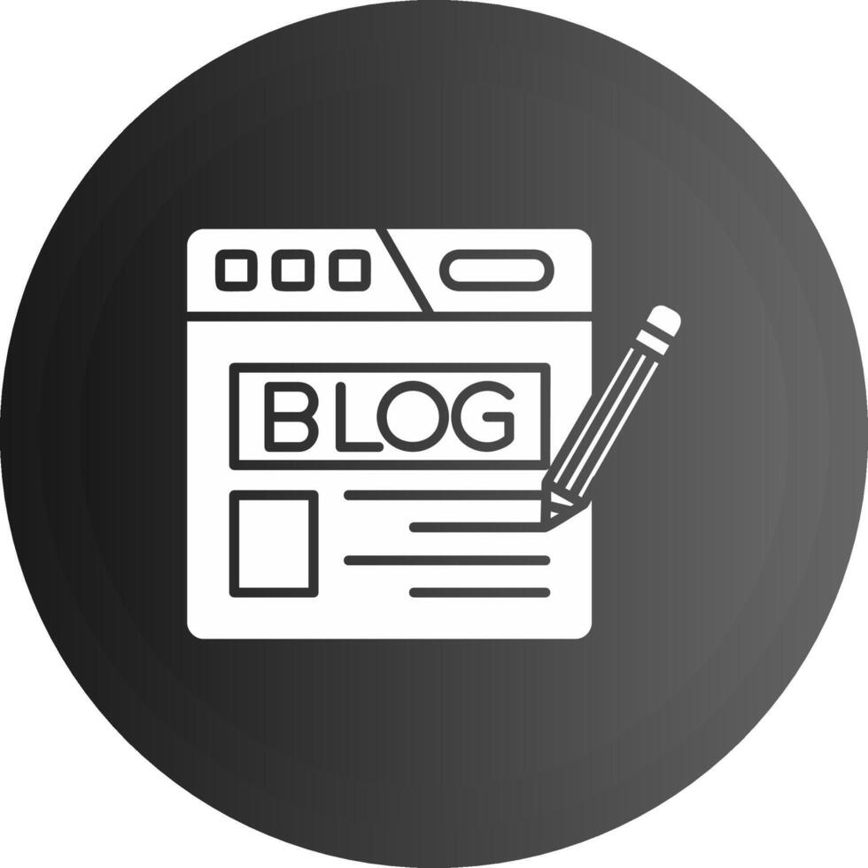 Blog Solid black Icon vector