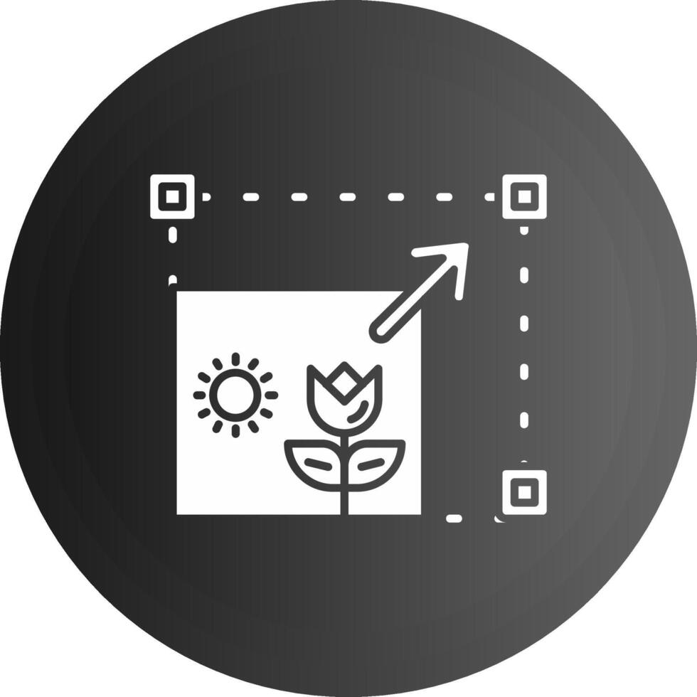 Resizing Solid black Icon vector
