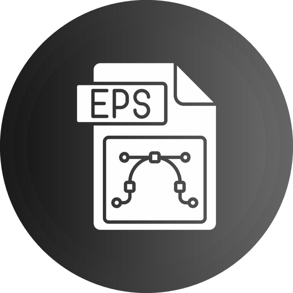 Eps file format Solid black Icon vector