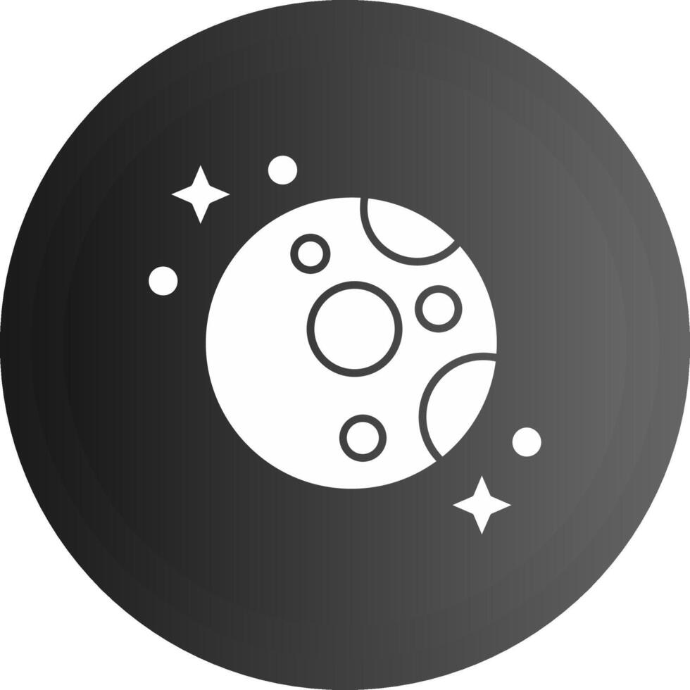 Luna sólido negro icono vector