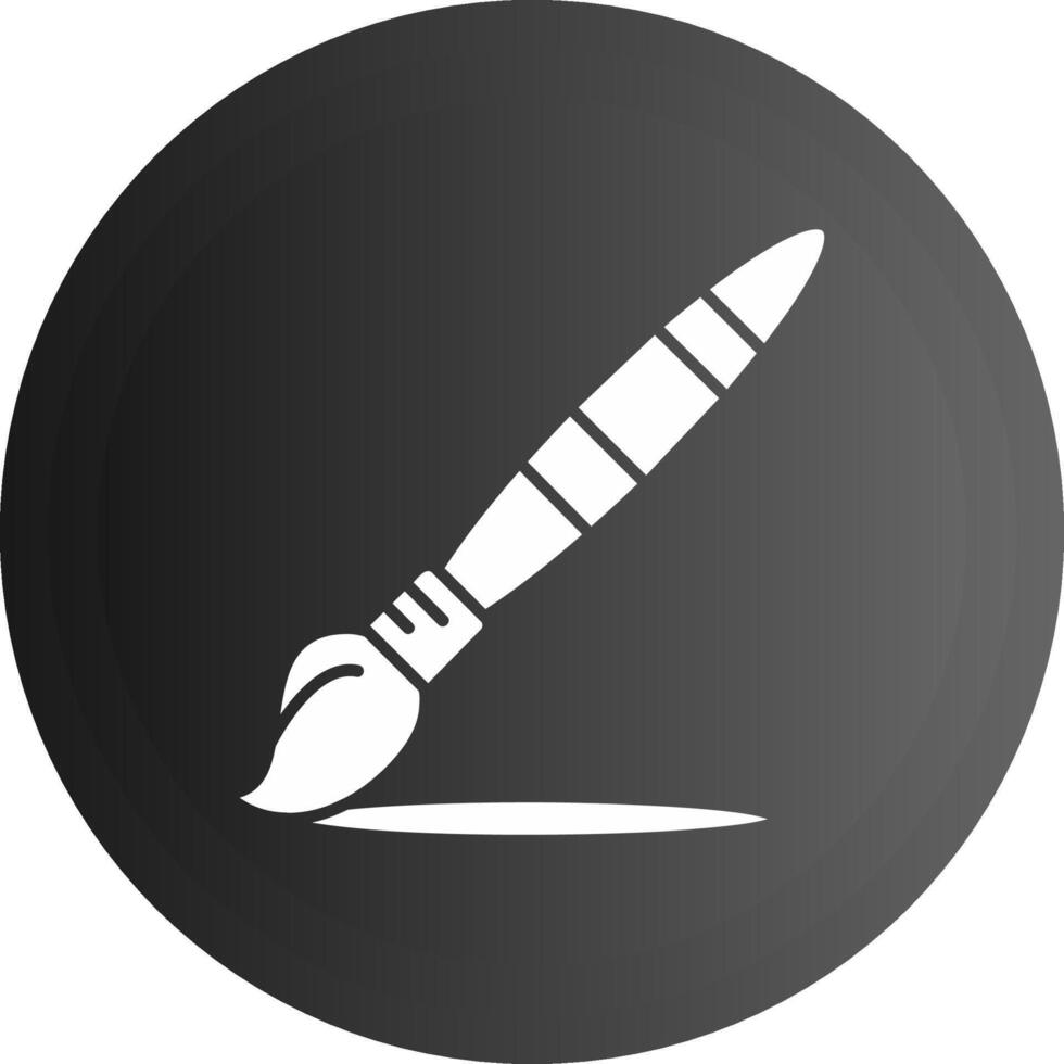 Paint brush Solid black Icon vector