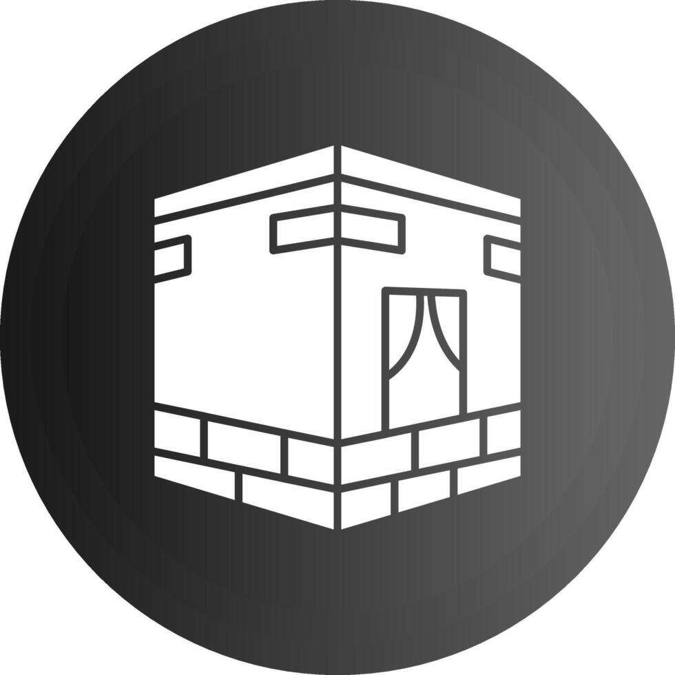 Qibla Solid black Icon vector