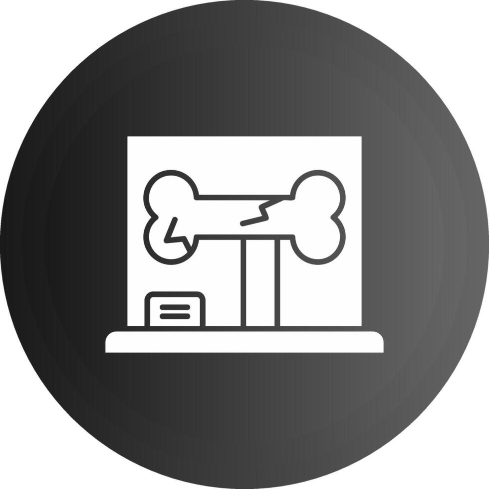 Bone Solid black Icon vector