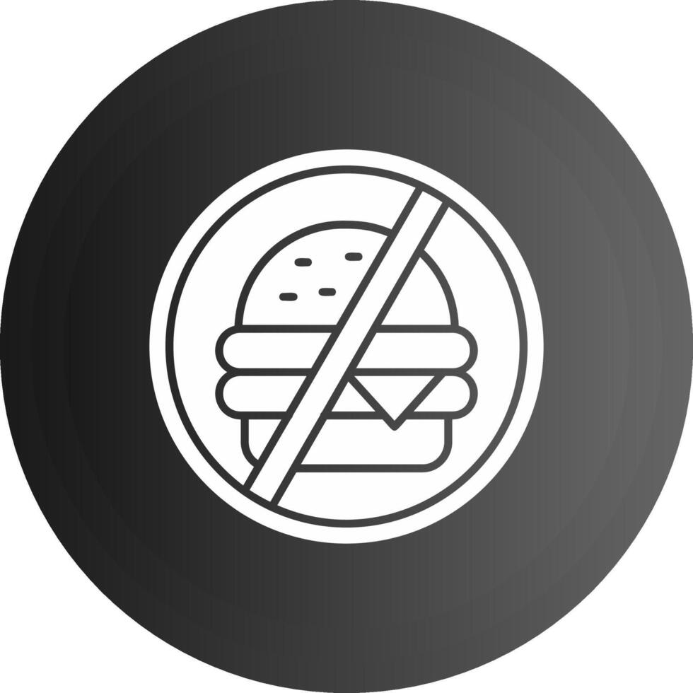 No food Solid black Icon vector