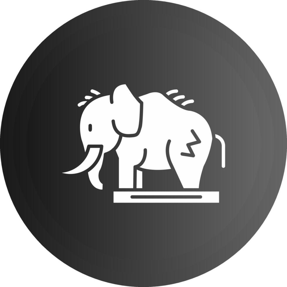 Mammoth Solid black Icon vector