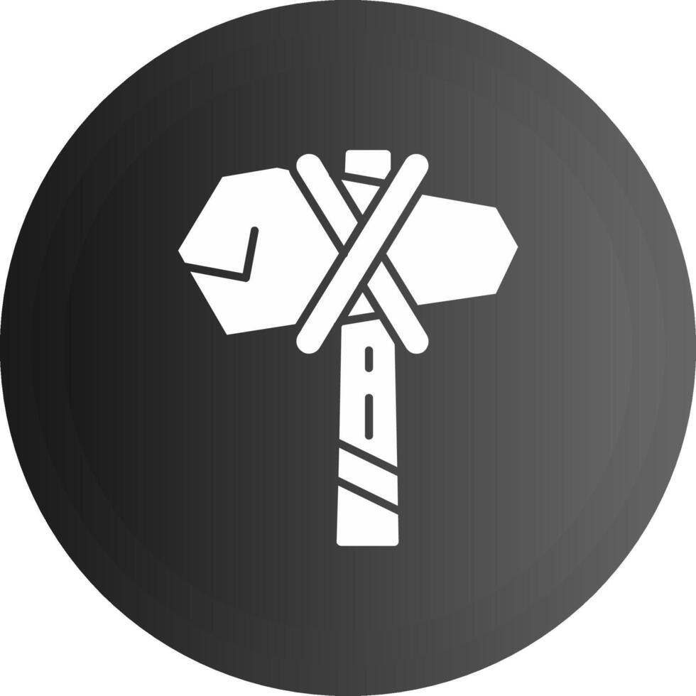 Hammer Solid black Icon vector