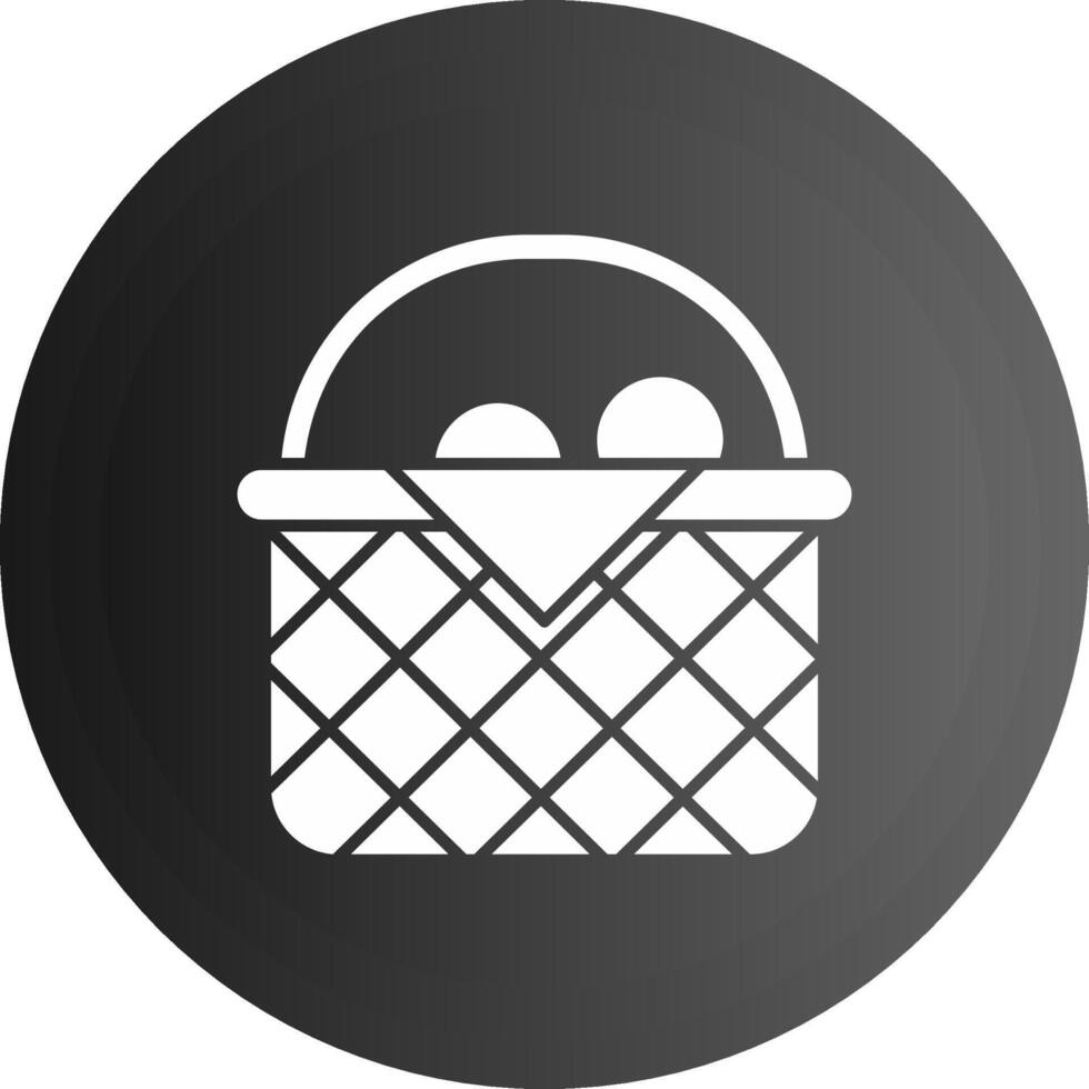 cesta sólido negro icono vector