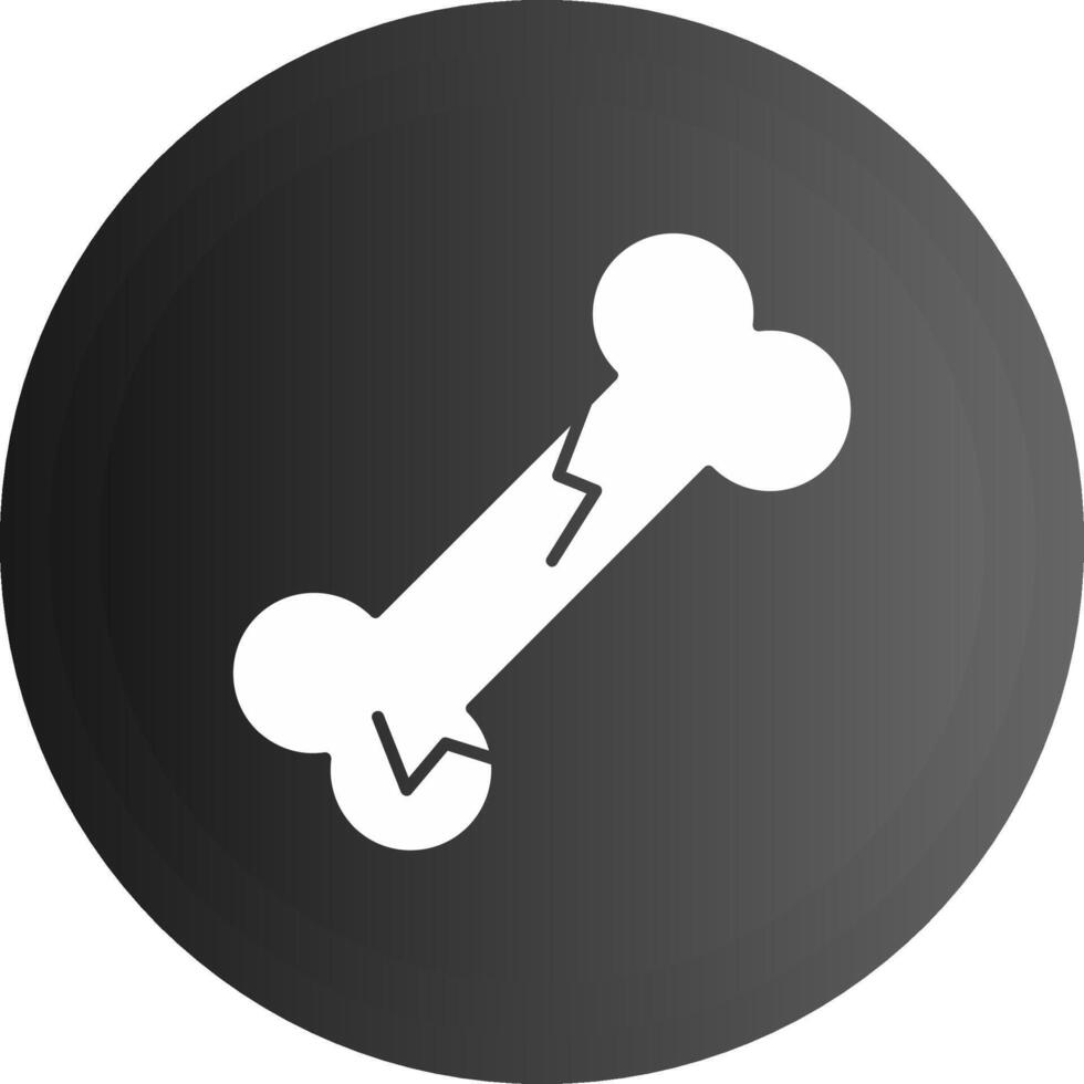 Bone Solid black Icon vector