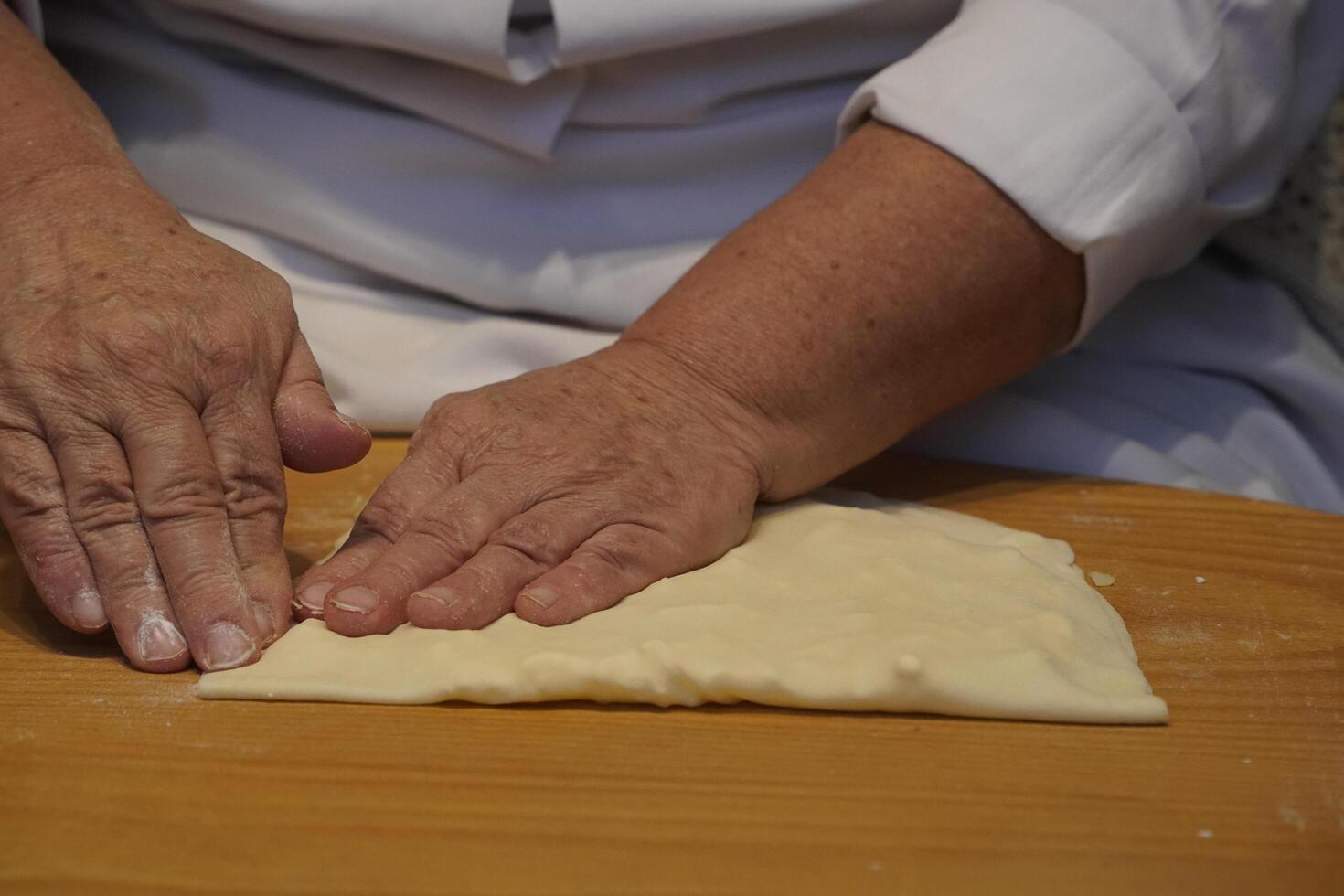 pancake gozleme with cheese and herb Traditional Turkish food photo