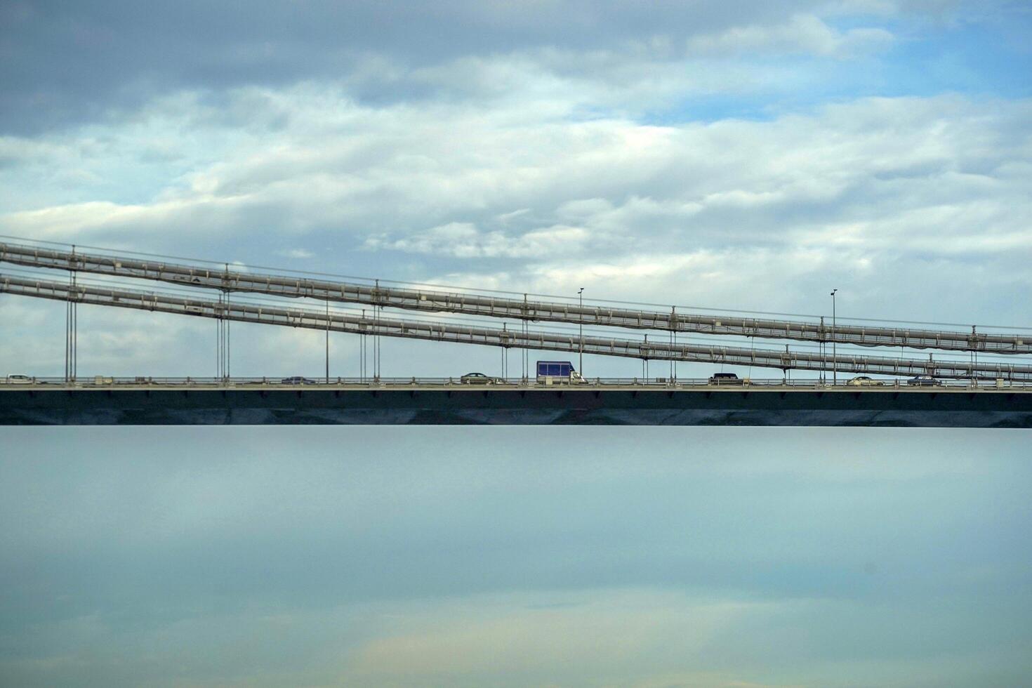Fatih Sultan Mehmet bridge view from Istanbul Bosphorus cruise photo