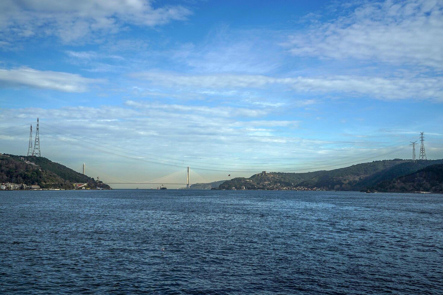 yavuz sultán selim puente en frente de negro mar ver desde Estanbul bósforo crucero foto