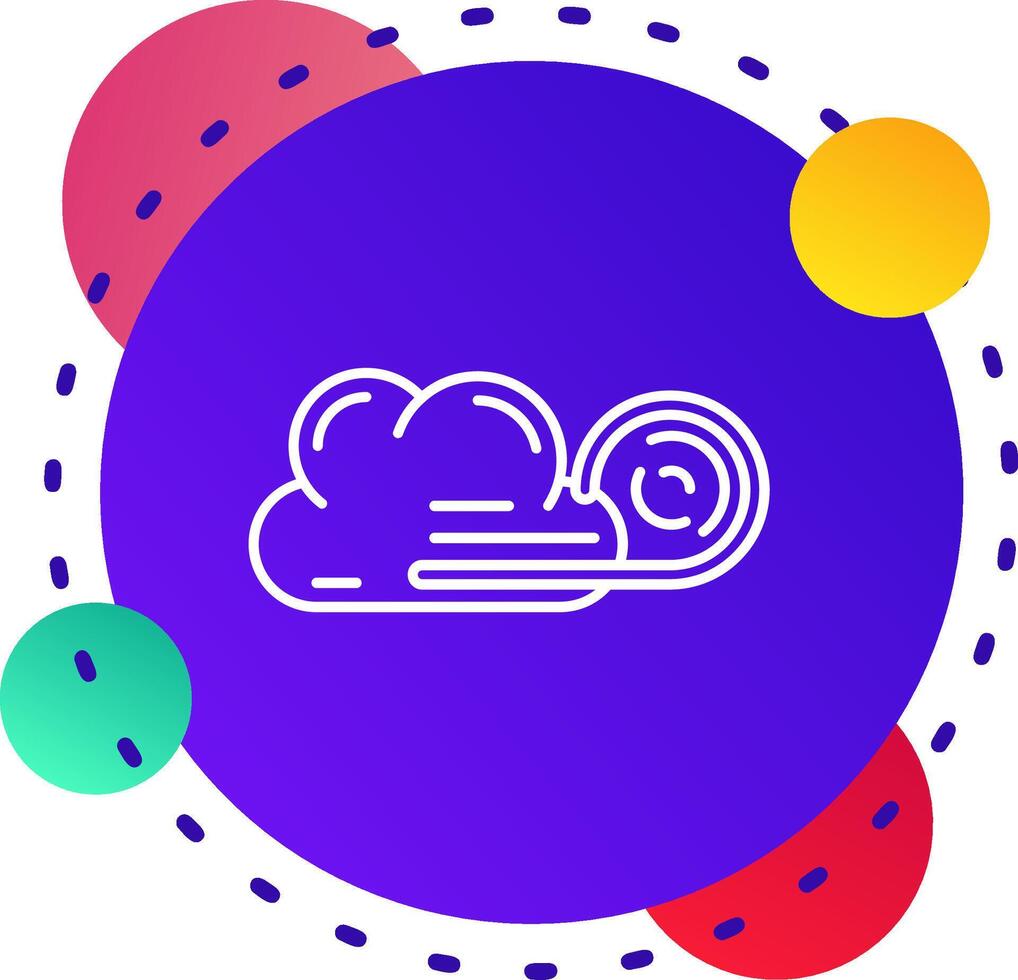 Wind cloud Abstrat BG Icon vector