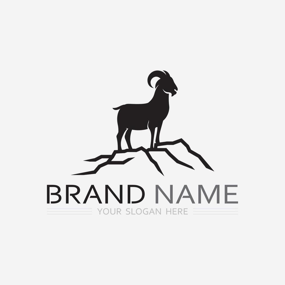 Goat Logo Template vector icon