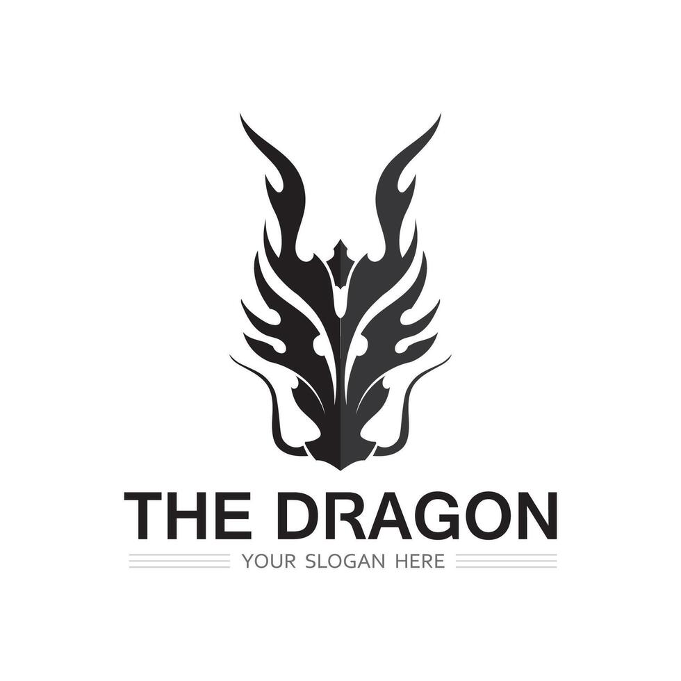 Dragon vector icon illustration