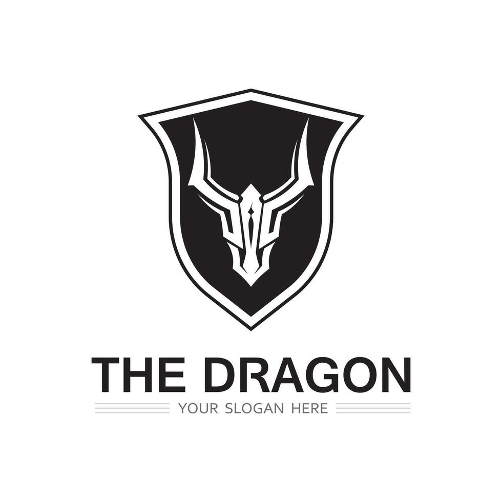 Dragon vector icon illustration