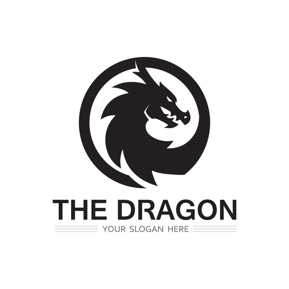 Dragon vector icon illustration