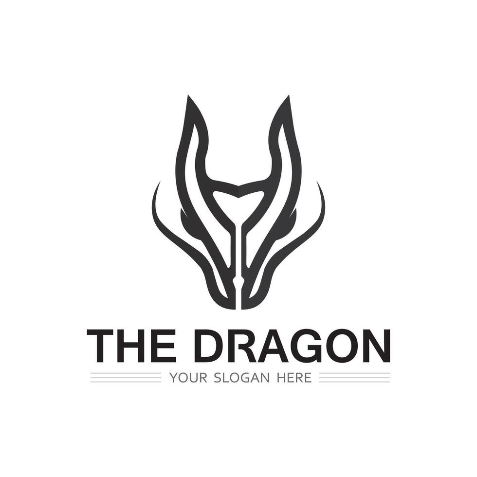 Dragon vector icon illustration