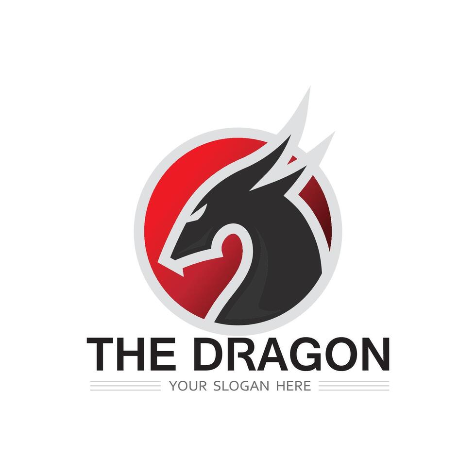 Dragon vector icon illustration