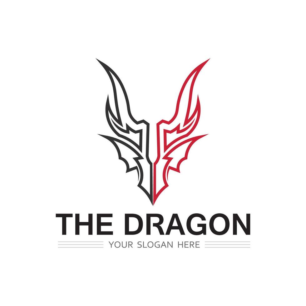 Dragon vector icon illustration