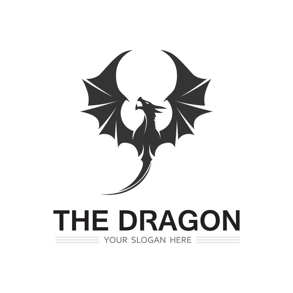 Dragon vector icon illustration