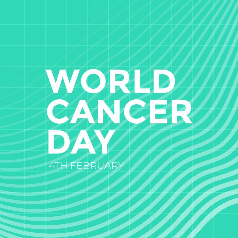 vector flat world cancer day illustration with abstract background