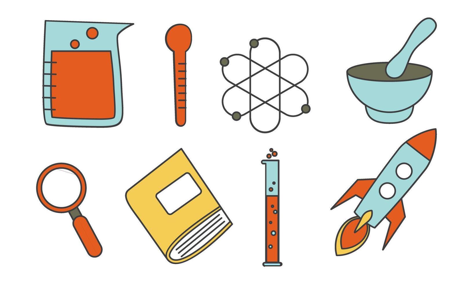 Vintage science education background vector