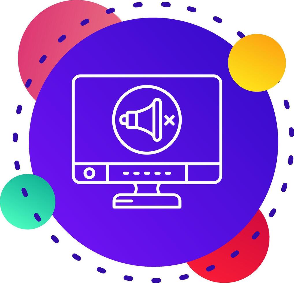 Mute Abstrat BG Icon vector