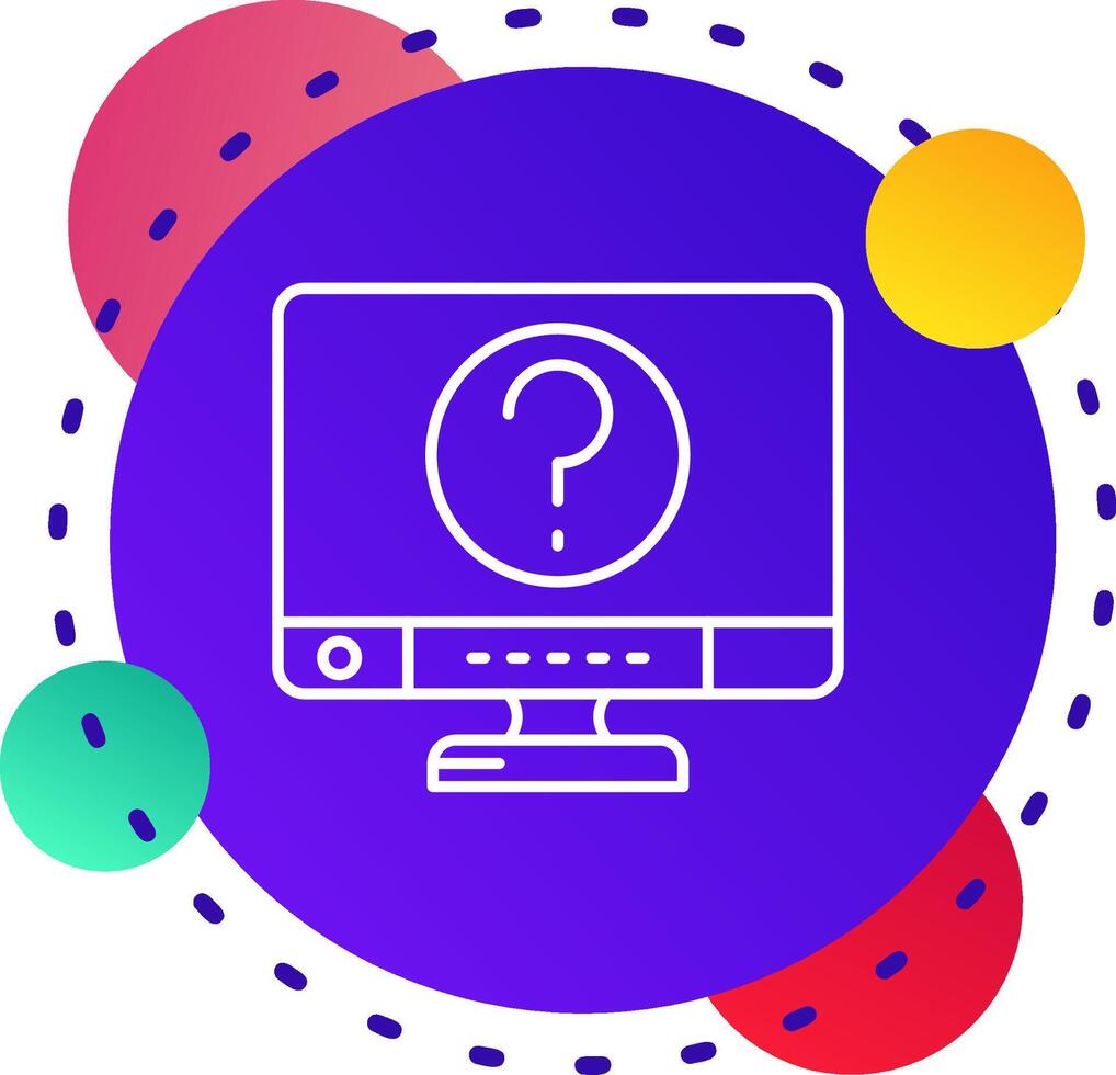 Question Abstrat BG Icon vector