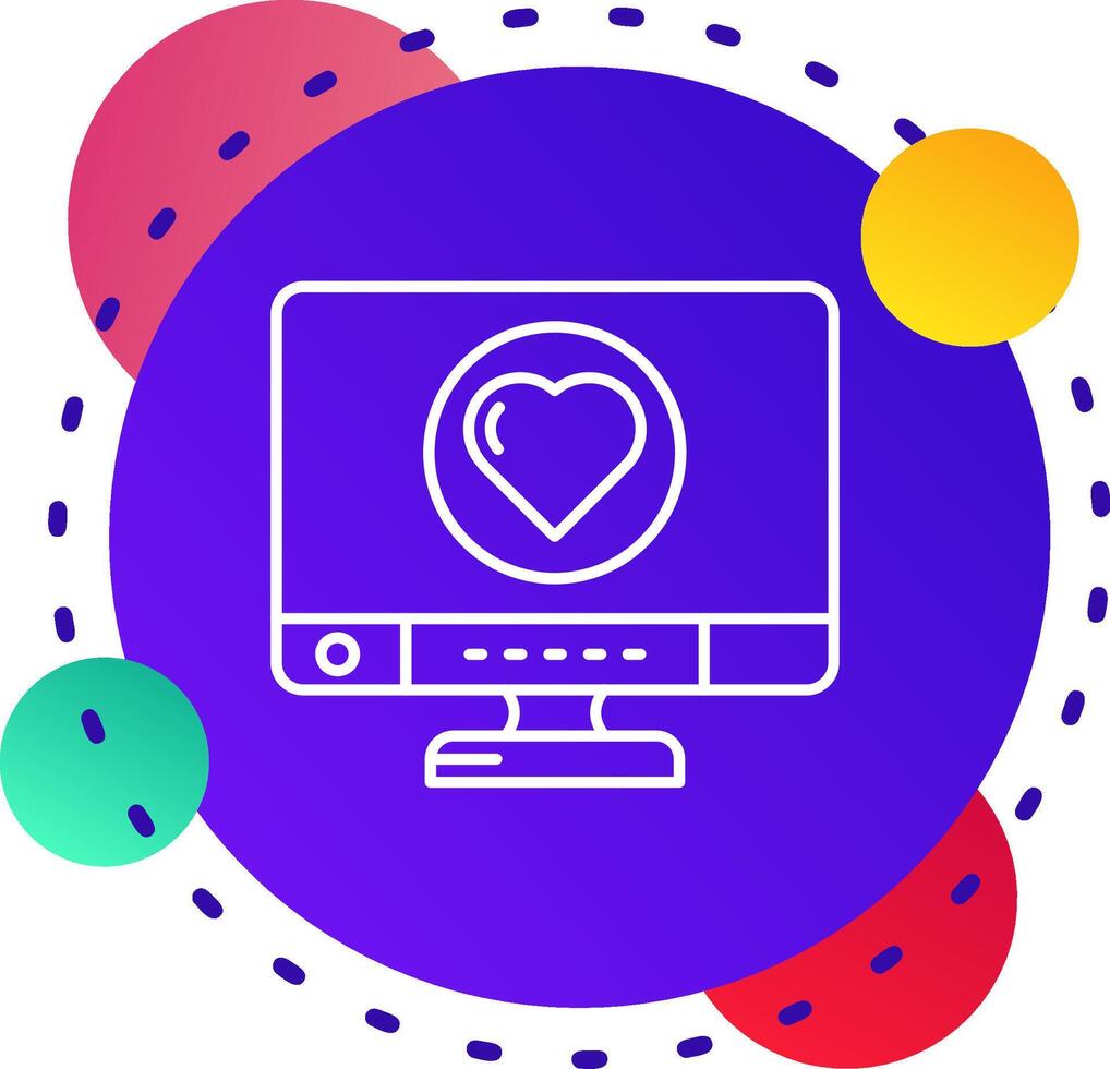 Heart Abstrat BG Icon vector