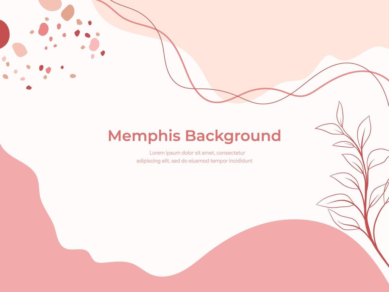 Memphis Style Wedding Banner Background vector