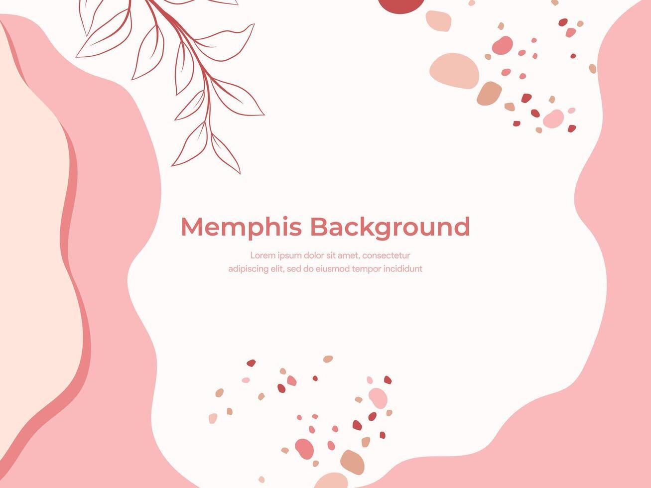 Memphis Style Wedding Banner Background vector