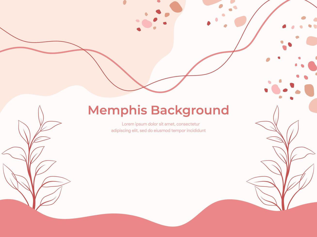 Memphis Style Wedding Banner Background vector