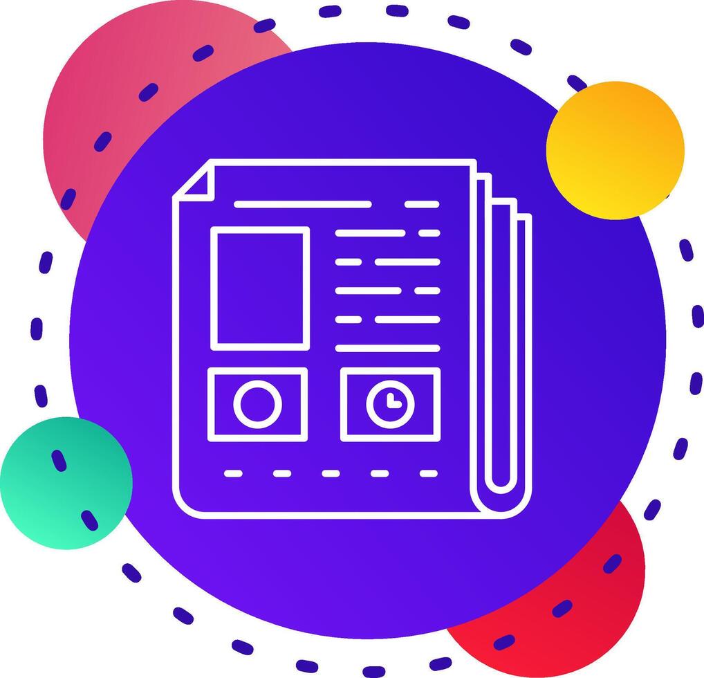 Newspaper Abstrat BG Icon vector