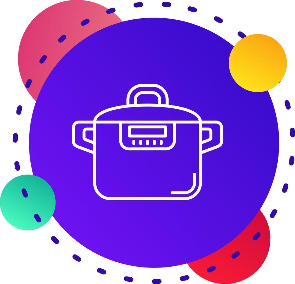 Pressure cooker Abstrat BG Icon vector