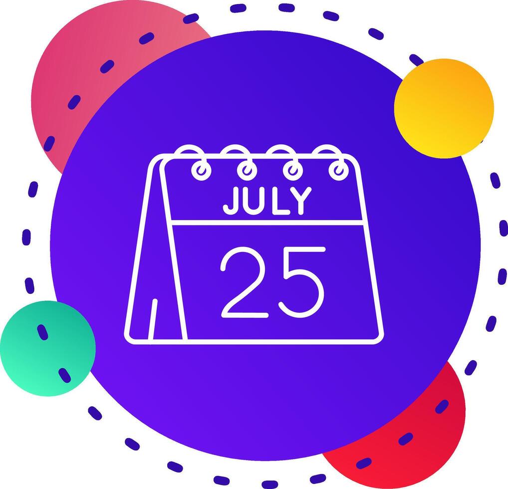 25 de julio abstraer bg icono vector